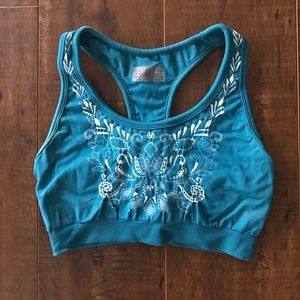 Athleta Turquoise Sports Bra Size Small