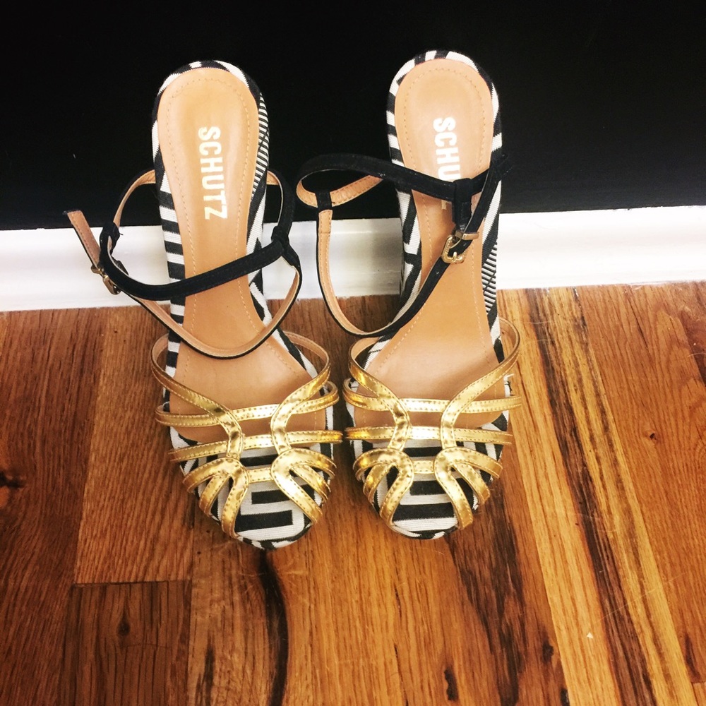 Schutz platform wedge sandal