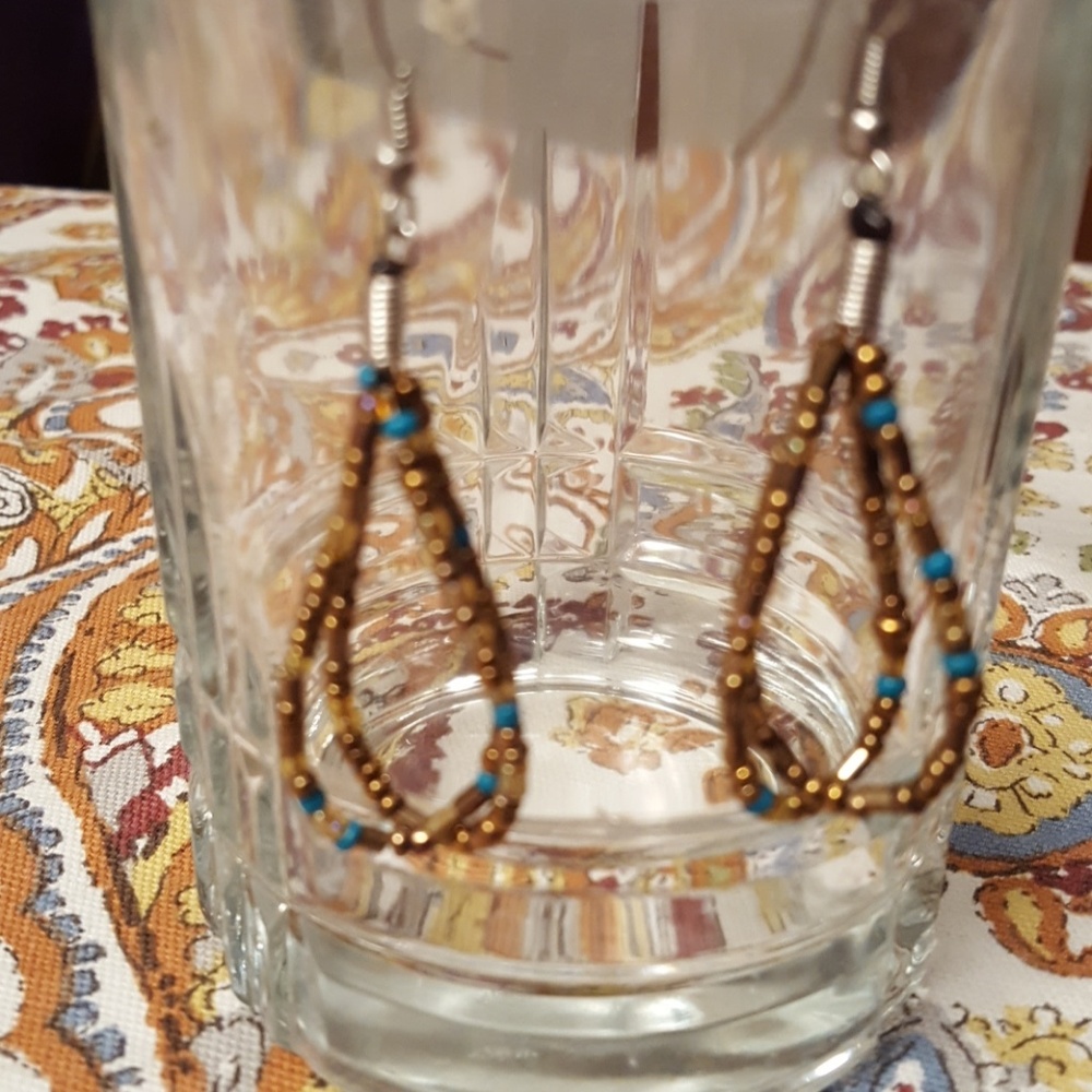 Boho Chic Sea Bead Earrings