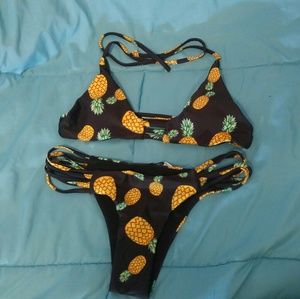 Pineapple Two Piece Swim Suit