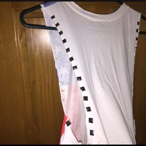 american flag muscle tee