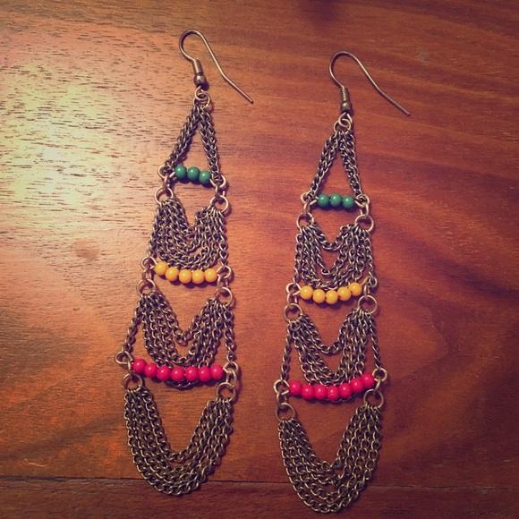 Jewelry - Multi Colored Chandelier Earrings
