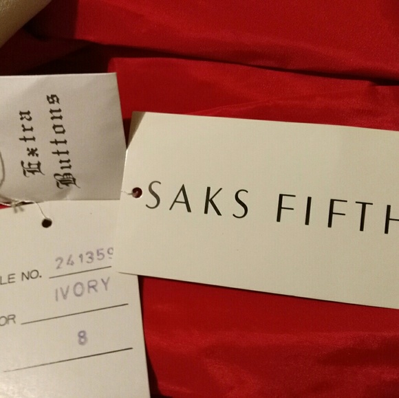 2 piece Saks Fifth Ave Formal Embroidered Gown NWT - Picture 2 of 5