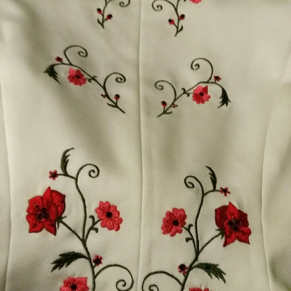 2 piece Saks Fifth Ave Formal Embroidered Gown NWT - Picture 4 of 5