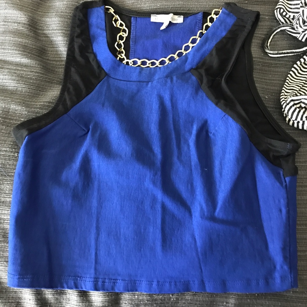 Blue crop top