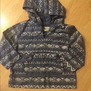 Adorable Osh Kosh Poncho / blue + white NWOT