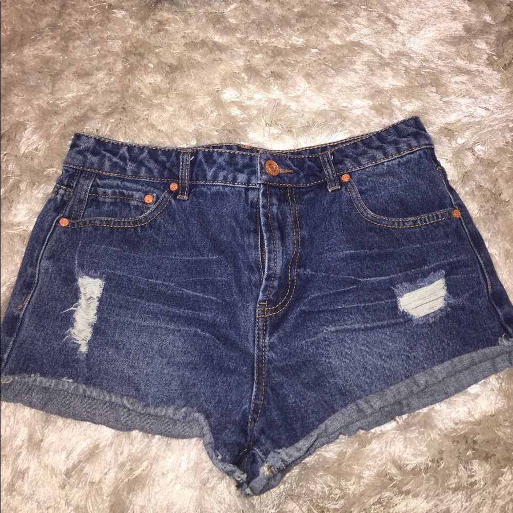 Blue jean shorts