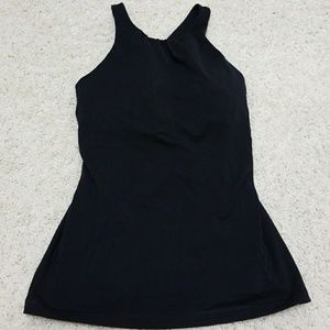 Lucy athletic black criss cross halter top