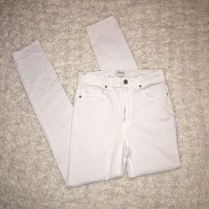 High waisted white pants