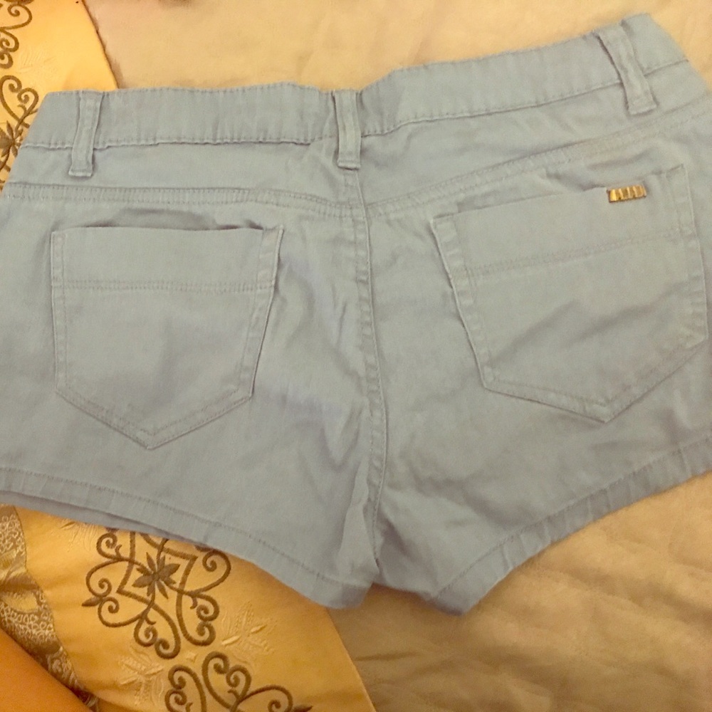 Blue short shorts