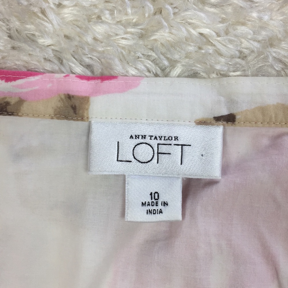 Ann Taylor Loft Pink Rose Skirt Size 10 - Picture 5 of 6