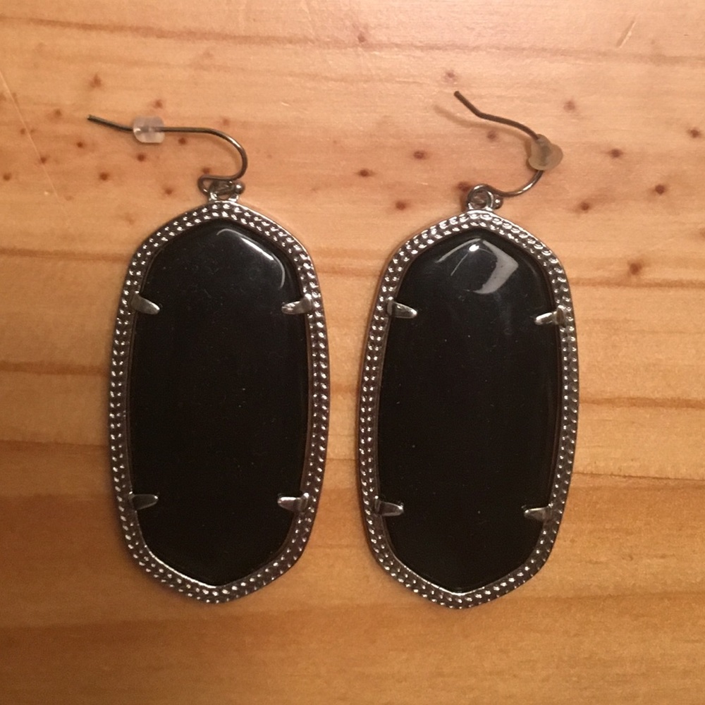 Kendra Scott Black & Silver Danielle Earrings