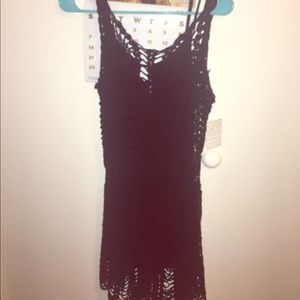Knit black Free People dress never worn with tags
