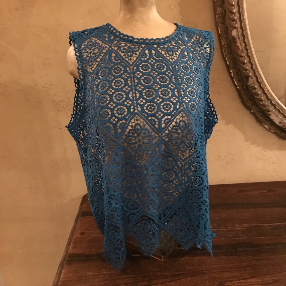 Anthropologie  XL lace top "Deletta"