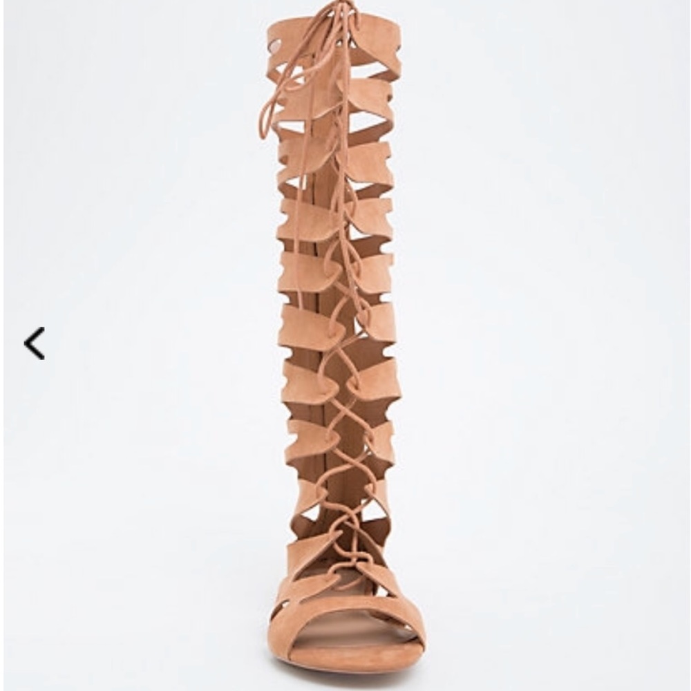 Faux Suede LaceUp Gladiator Sandals