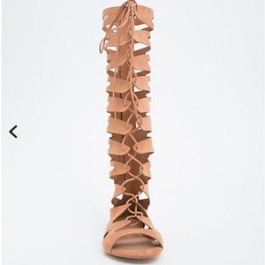 Faux Suede LaceUp Gladiator Sandals