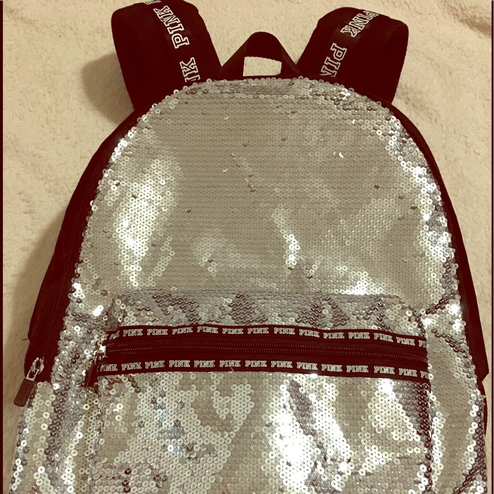 PINK Victoria secret sequined backpack