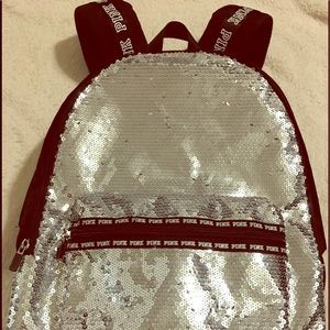 PINK Victoria secret sequined backpack