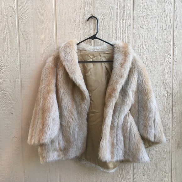 Faux fur cover/coat/half jacket - Picture 1 of 4