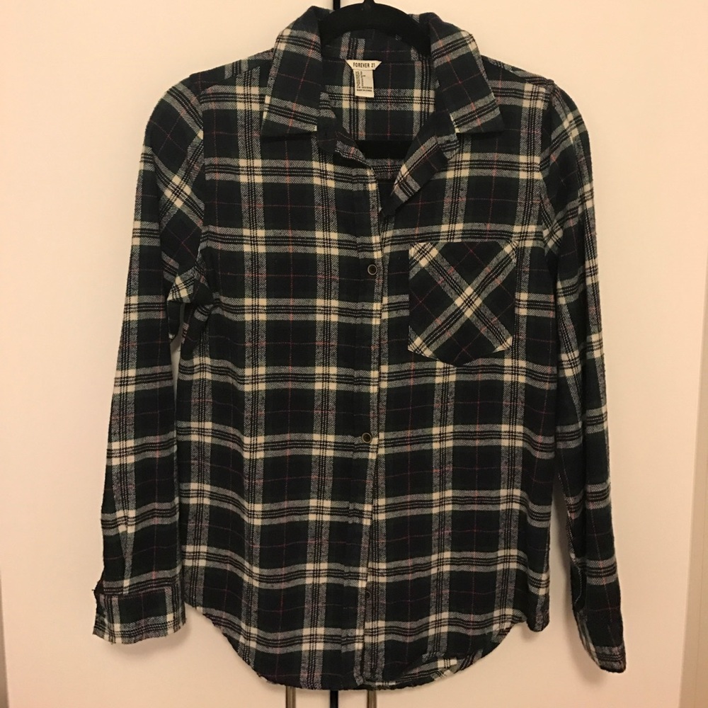 Forever21 Plaid Button Down
