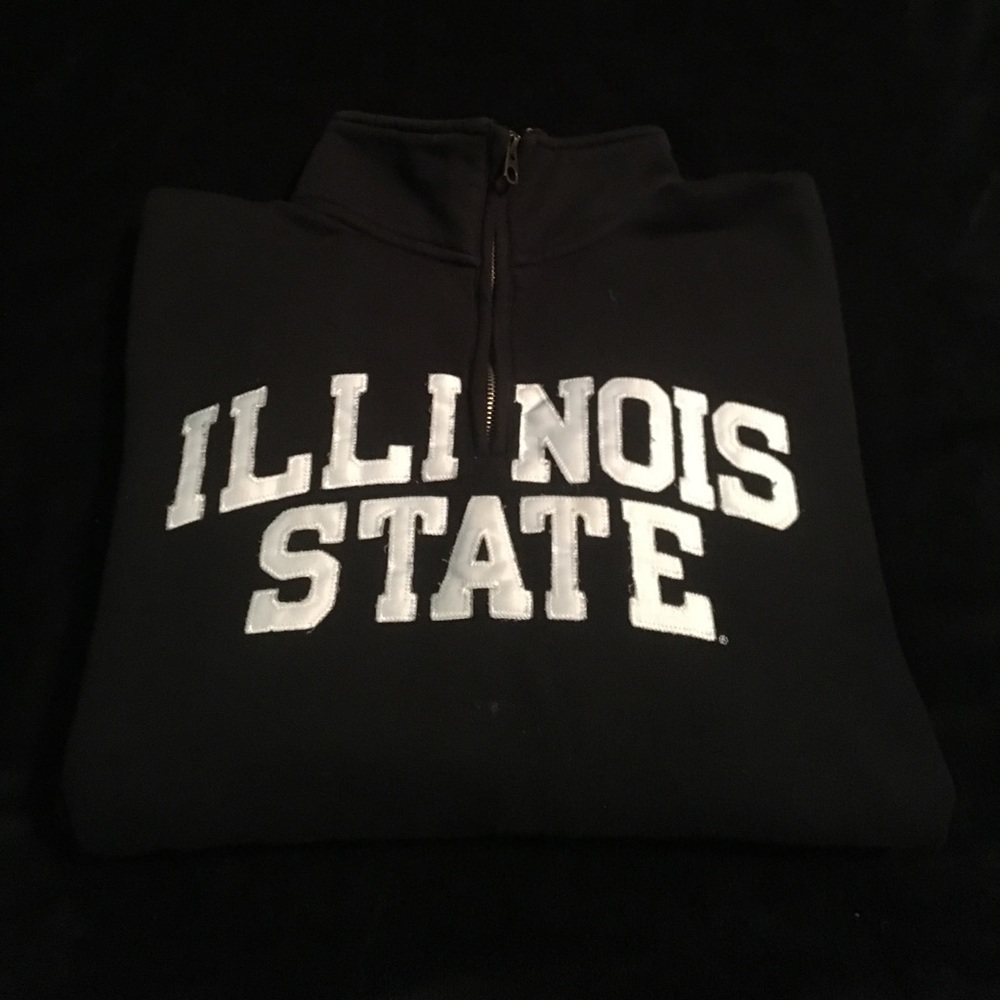 Black long sleeve ISU quarter zip jacket.
