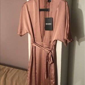 Dusky pink kimono dress