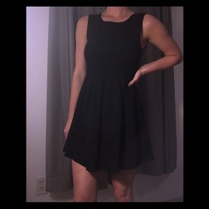 Black high neck dress