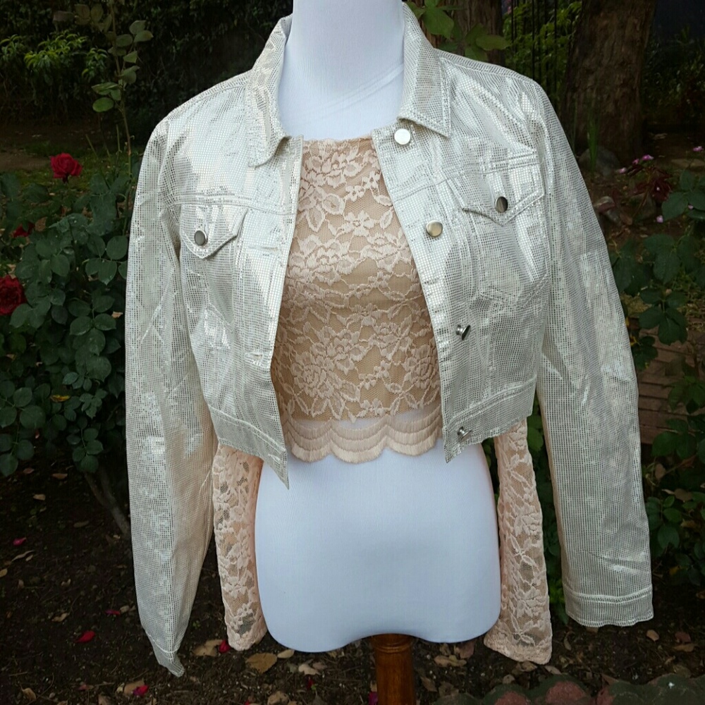 Trendy Metalic jacket