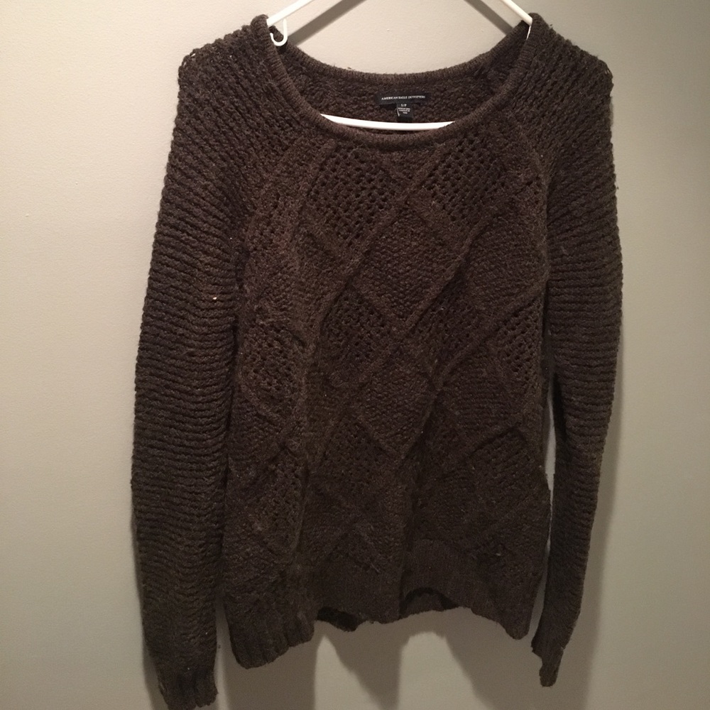 Brown knit sweater