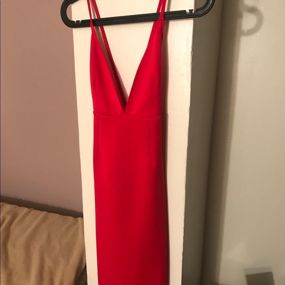 Oh My Love red midi dress