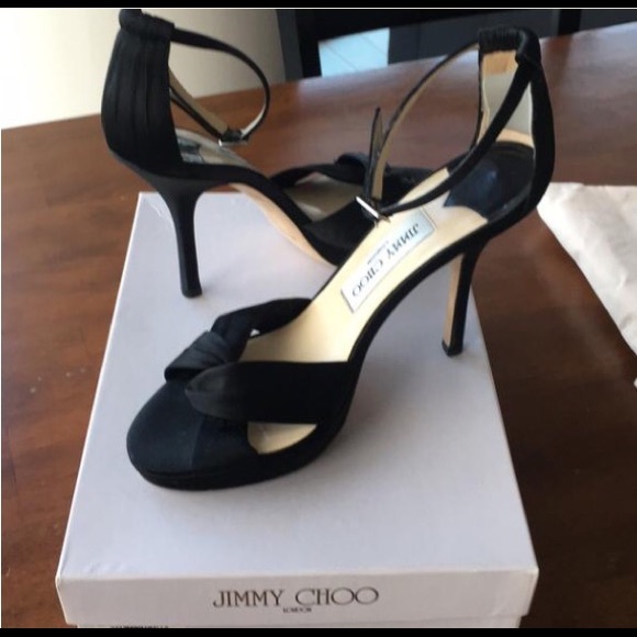 Jimmy Choo Silk Satin Heels - Picture 1 of 5