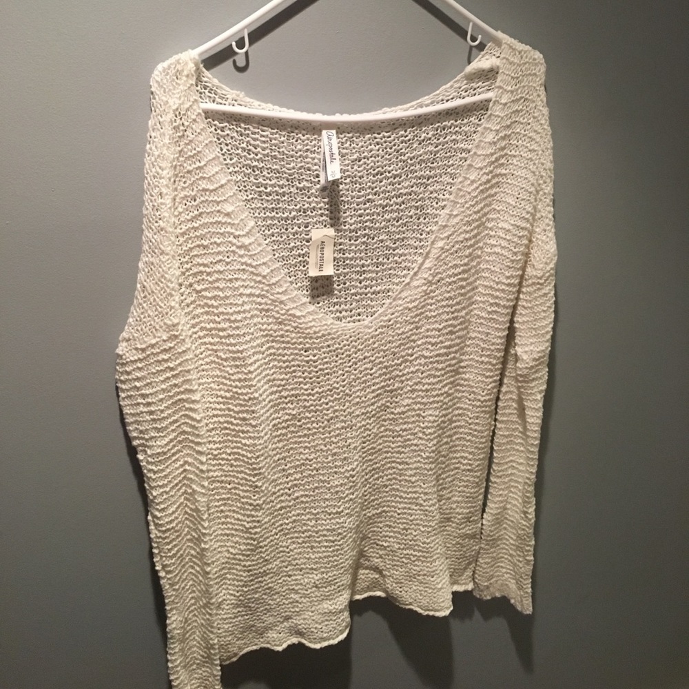 White pullover sweater