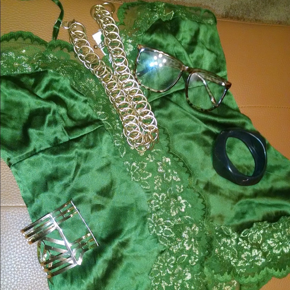 Green Silk Jlo Blouse