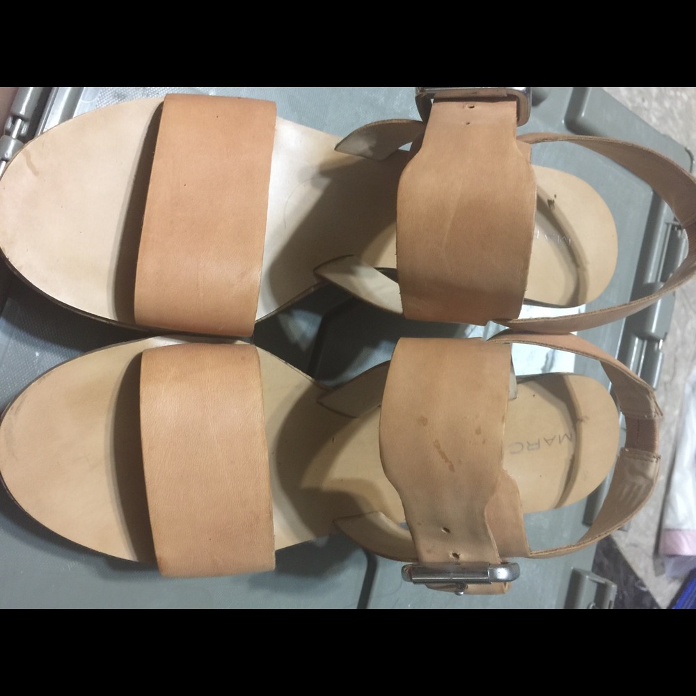 Marc Fisher Tan/Cork Wedge