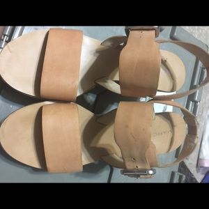 Marc Fisher Tan/Cork Wedge