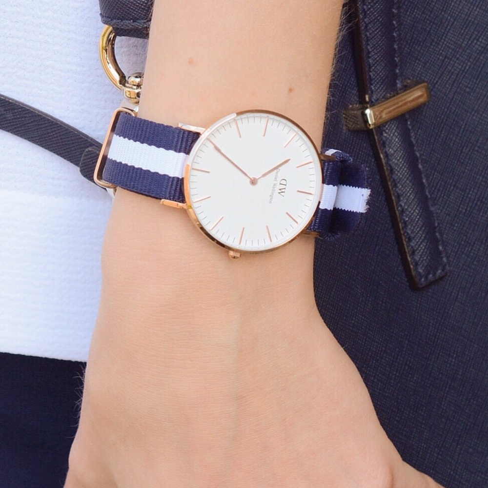 Navy & White Daniel Wellington Watch