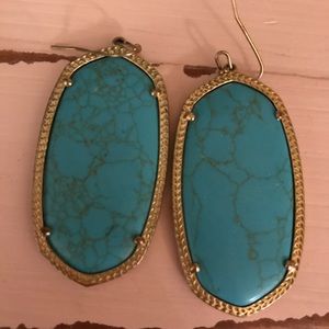 Kendra Scott Danielle Gold Earrings in Turquoise