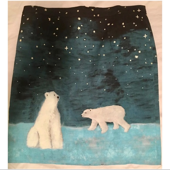 SOLD ❤️ Anthro Maeve Arctic Scene Twill Skirt - Picture 3 of 8