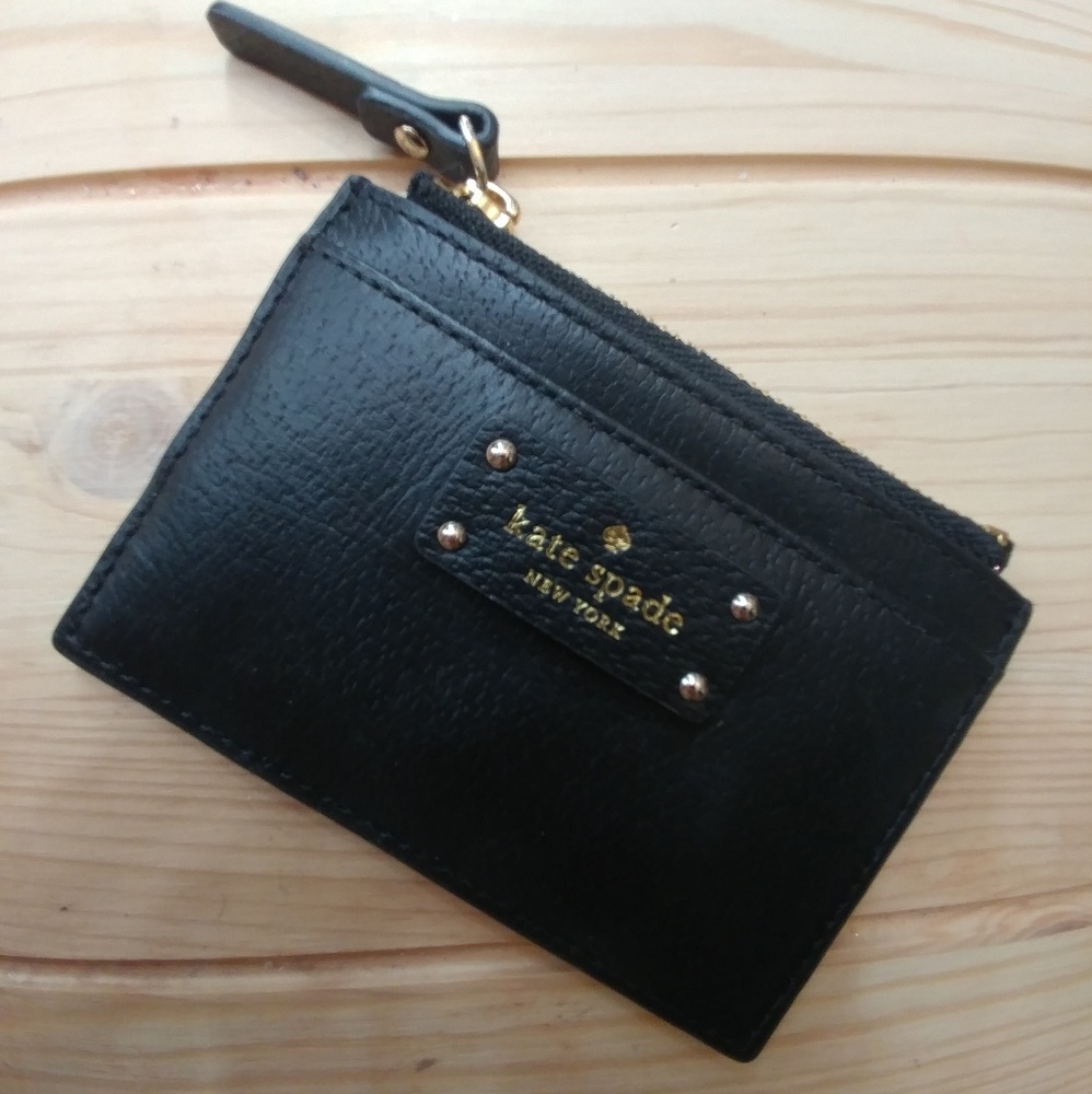 Kate Spade Black Leather Card Holder