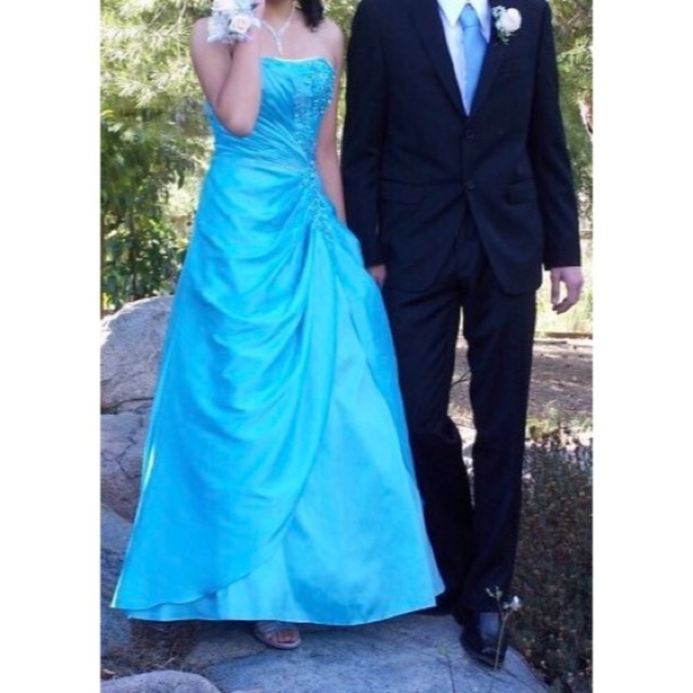 Sky Blue May Queen Prom Dress