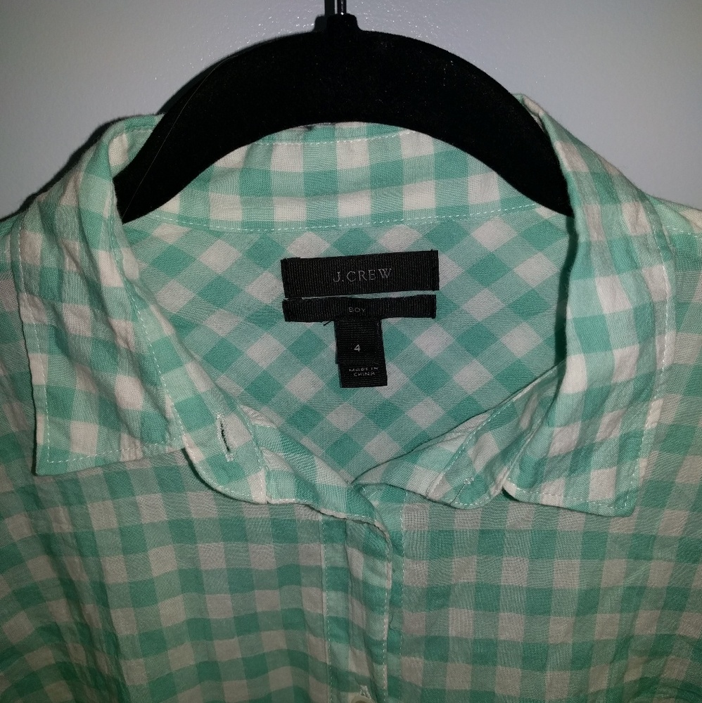 J. Crew Gingham Button down
