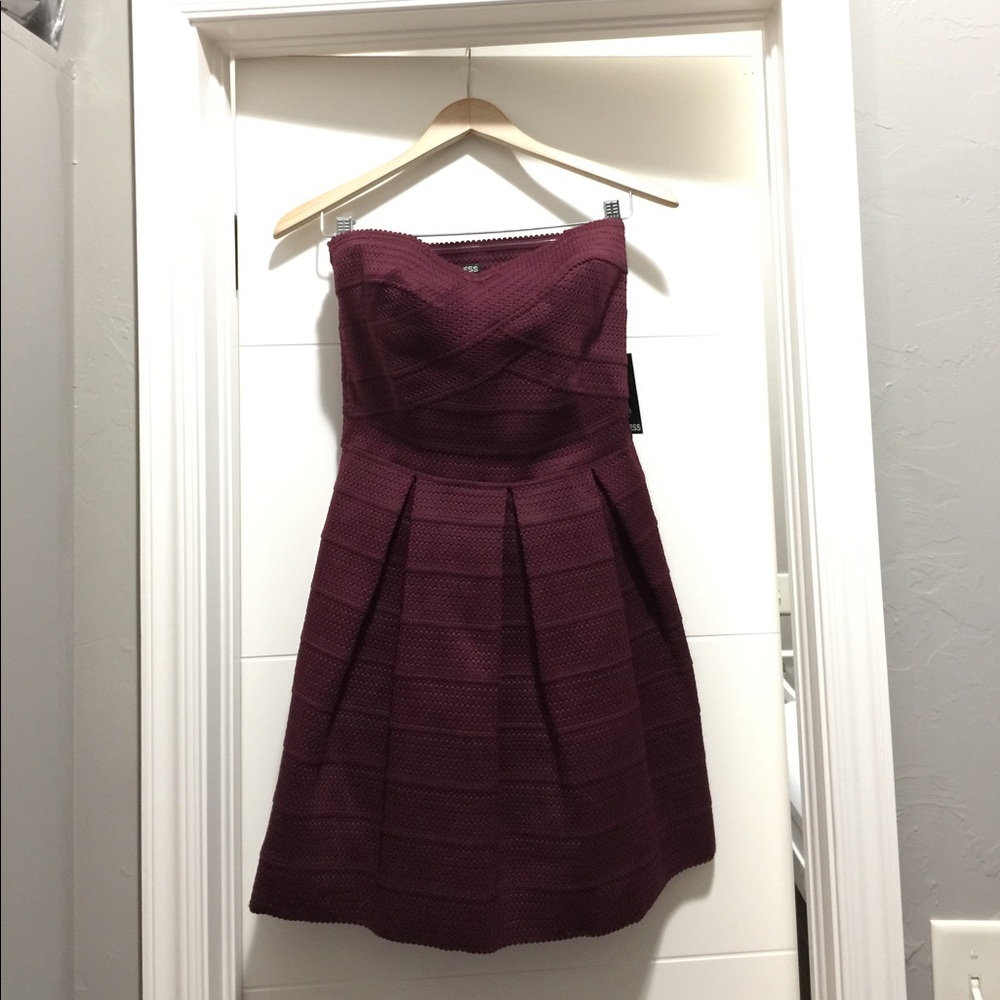 Express maroon Tube dress