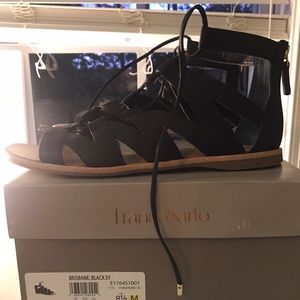 Black Lace Up Sandals.