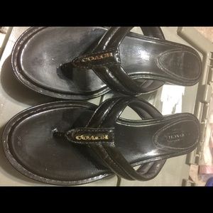 Coach Nella Brown Wedge