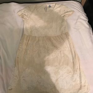 Cream laced baby doll dress