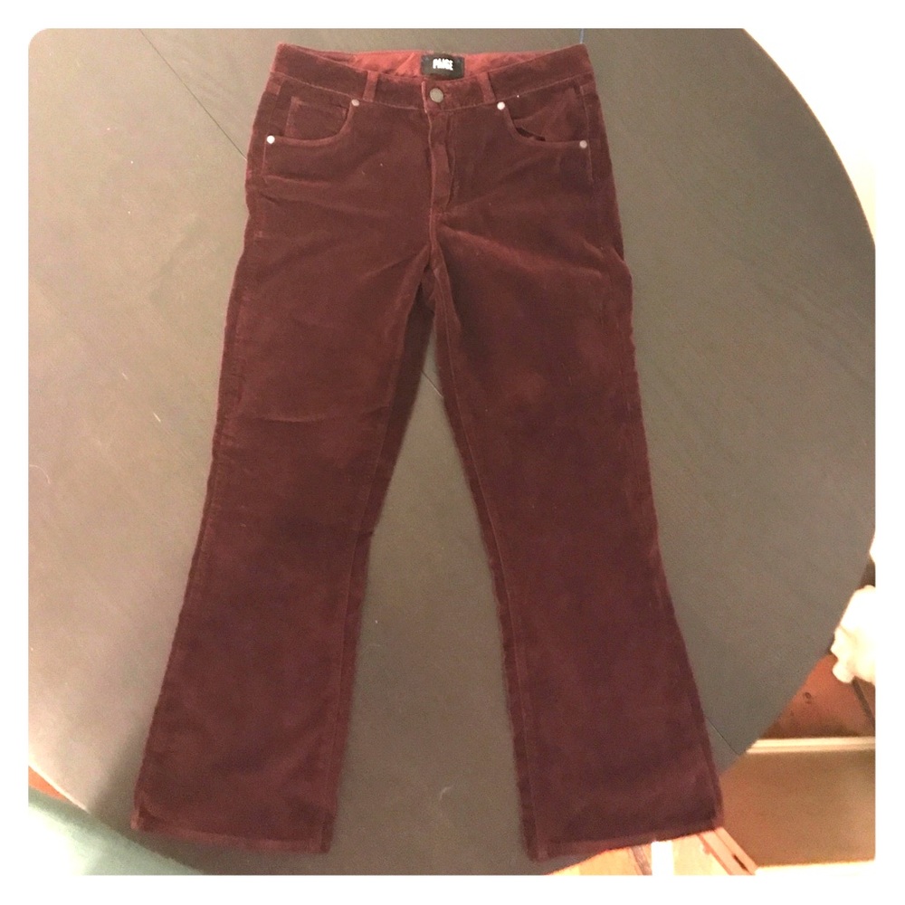 Cropped velvet flare pants