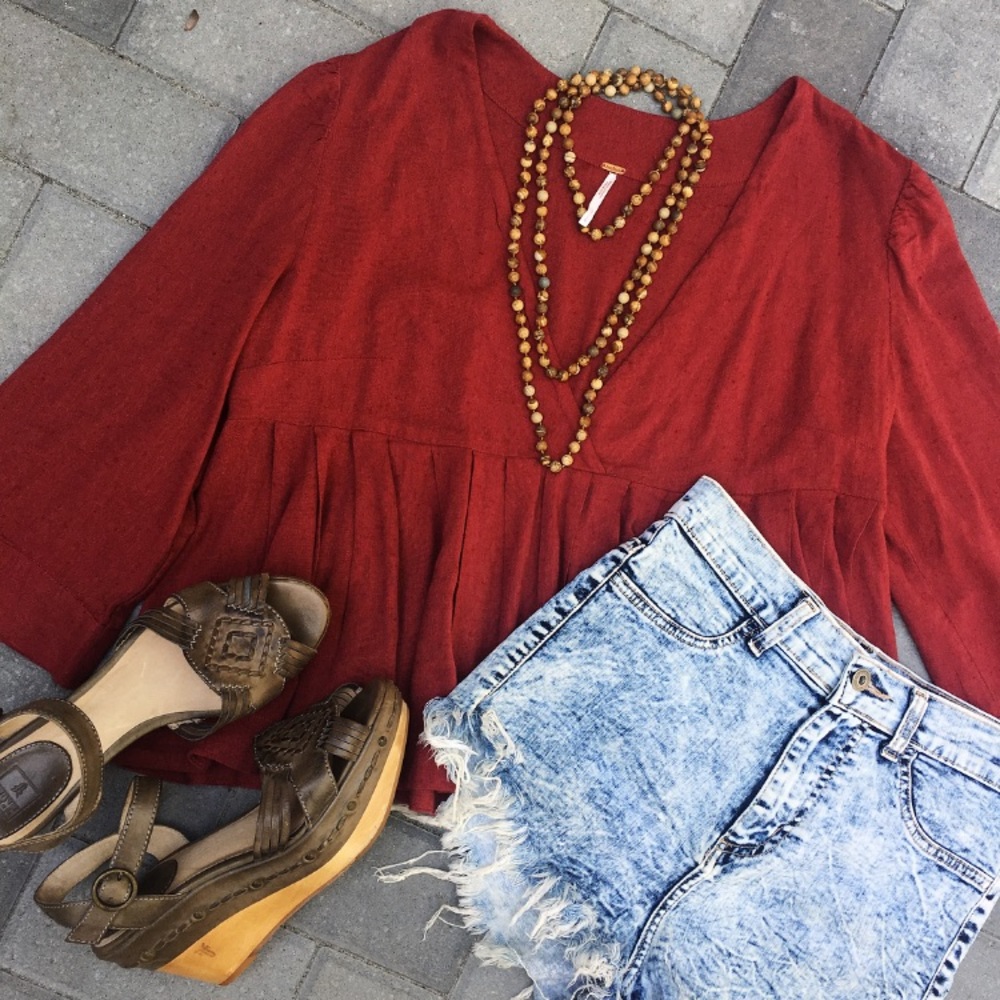 Free People Pleated Crop