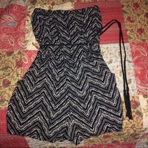 Trixxi Tribal Print Black/White Romper