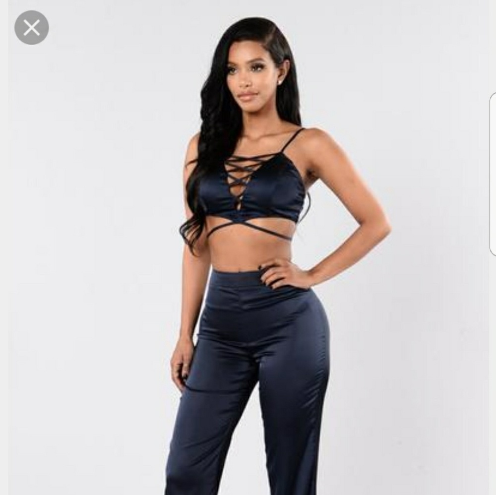 2 piece Fashion nova navy set