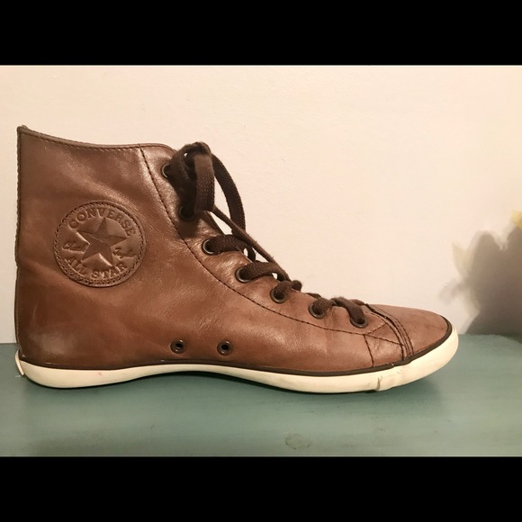 vintage brown leather converse